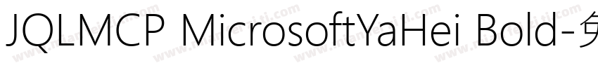 JQLMCP MicrosoftYaHei Bold字体转换